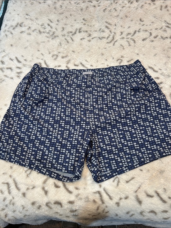 Toad&Co Pants - Toad&Co Navy Patterned Pull-On Bermuda Shorts